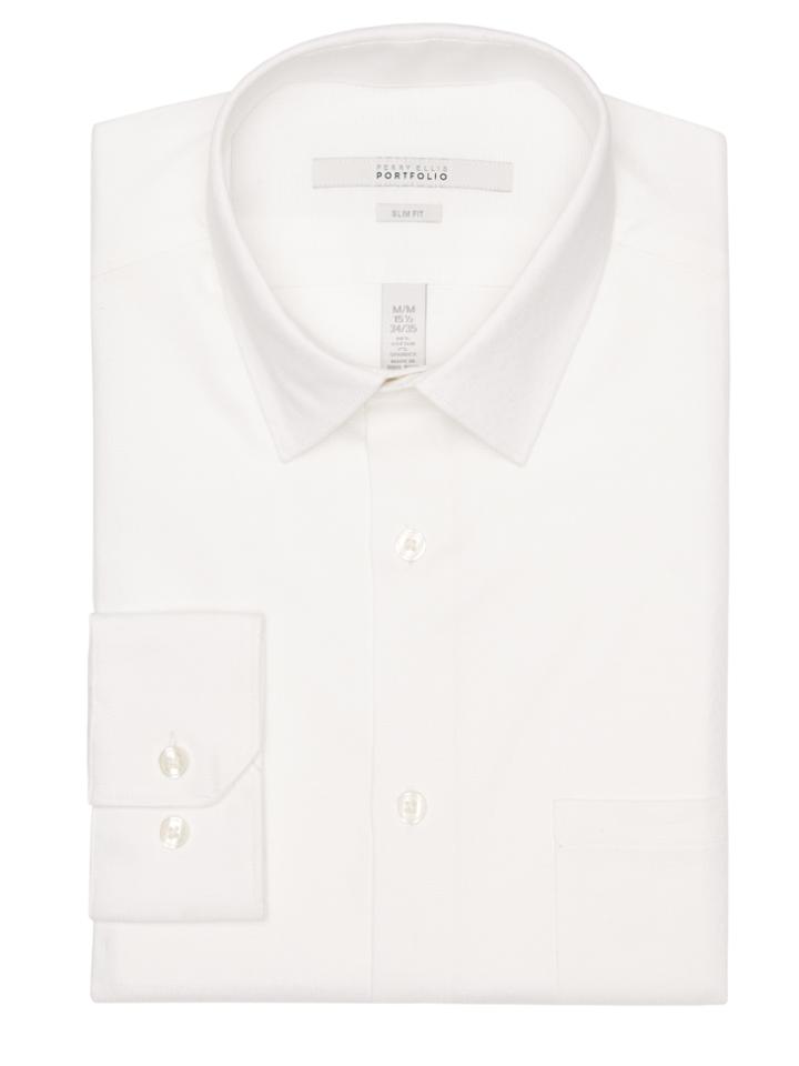Perry Ellis Slim Fit Dobby Felt Dress Shirt