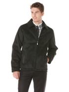 Perry Ellis Faux Shearling Zip Front Jacket