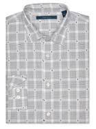 Perry Ellis Big And Tall Multi Color Dot Grid Shirt