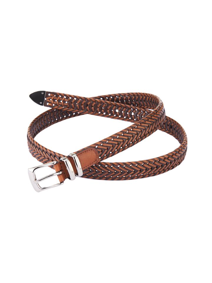 Perry Ellis Braided Leather Belt