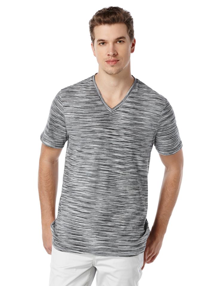 Perry Ellis Short Sleeve Space Dyed V-neck Shirt
