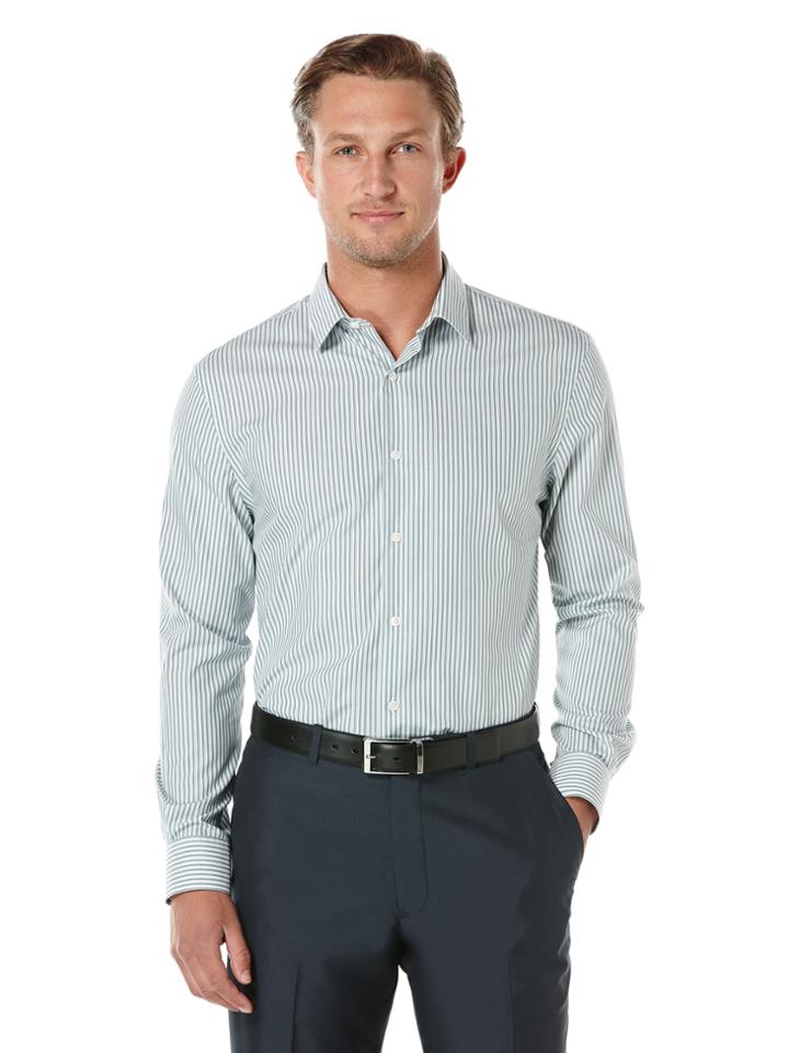 Perry Ellis Non-iron Mini Stripe Shirt