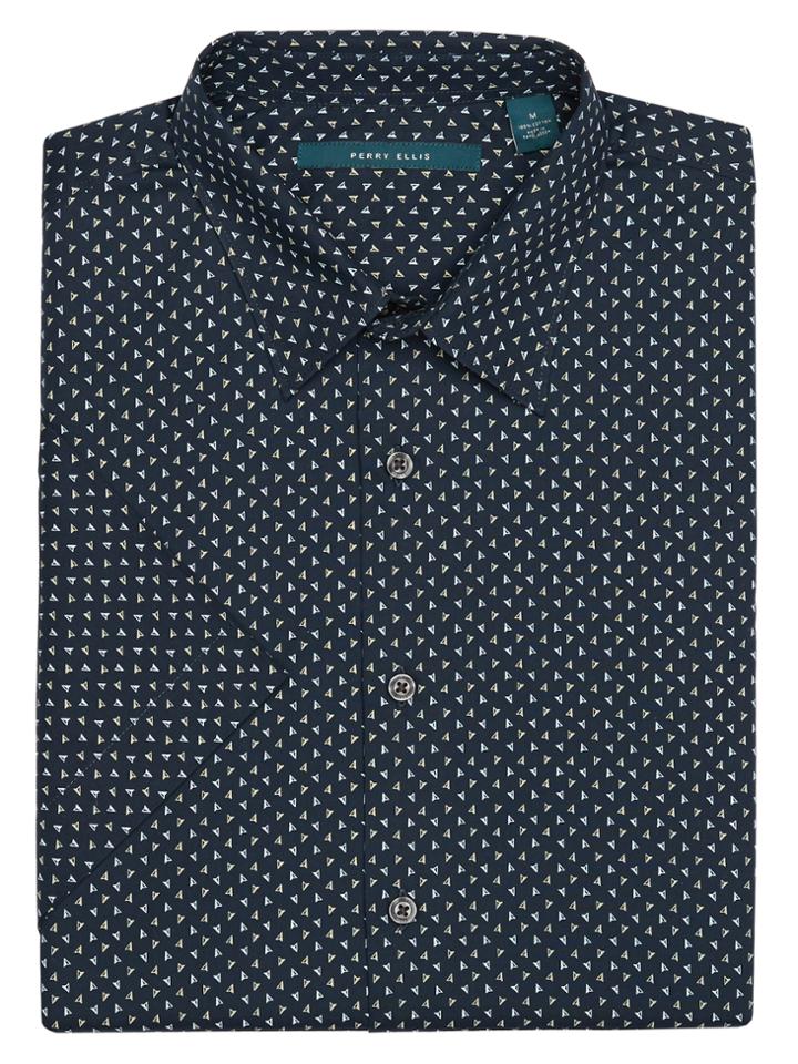 Perry Ellis Short Sleeve Mini Arrow Shirt
