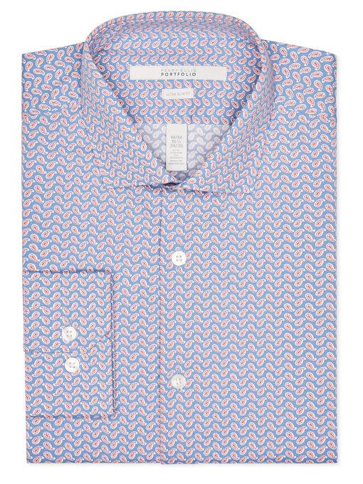 Perry Ellis Ultra Slim Fit Paisley Dress Shirt