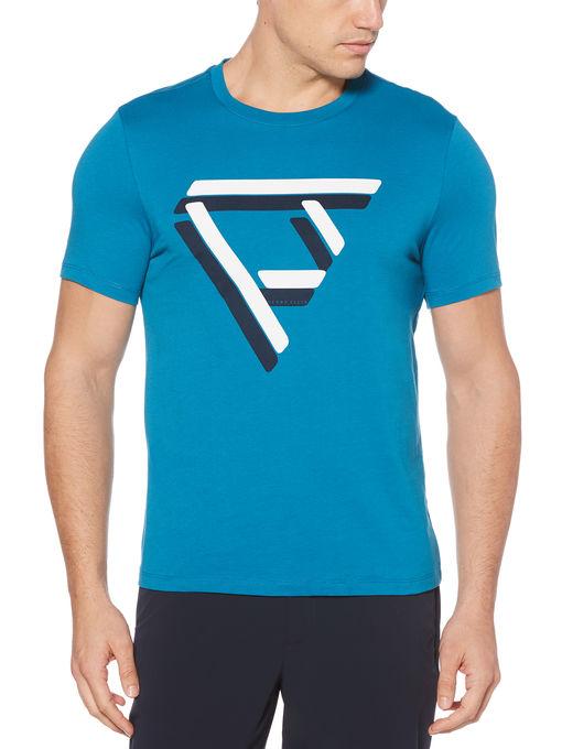Perry Ellis Short Sleeve Printed Geometric Crew Neck Tee