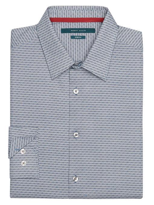 Perry Ellis Tonal Stitch Print Shirt