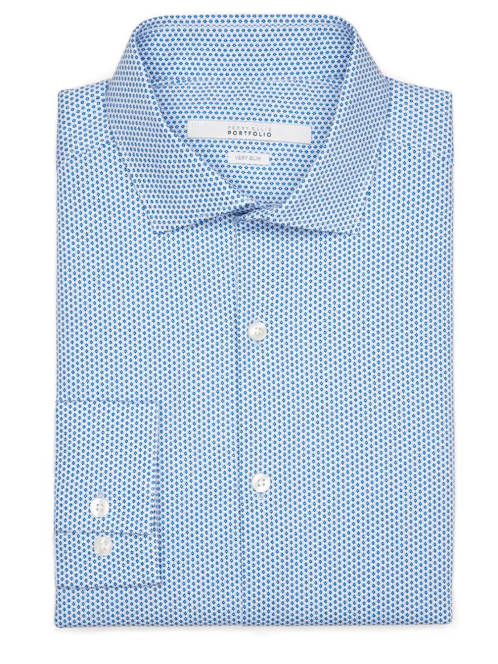 Perry Ellis Very Slim Print Dress Shirt