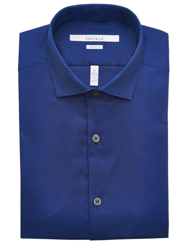 Perry Ellis Very Slim Iridescent Twill Dress Shirt
