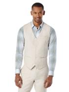 Perry Ellis Slim Fit Perforated Linen Suit Vest