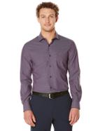 Perry Ellis Non-iron Iridescent Stripe Check Shirt