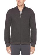 Perry Ellis Full Zip Jacquard Sweater