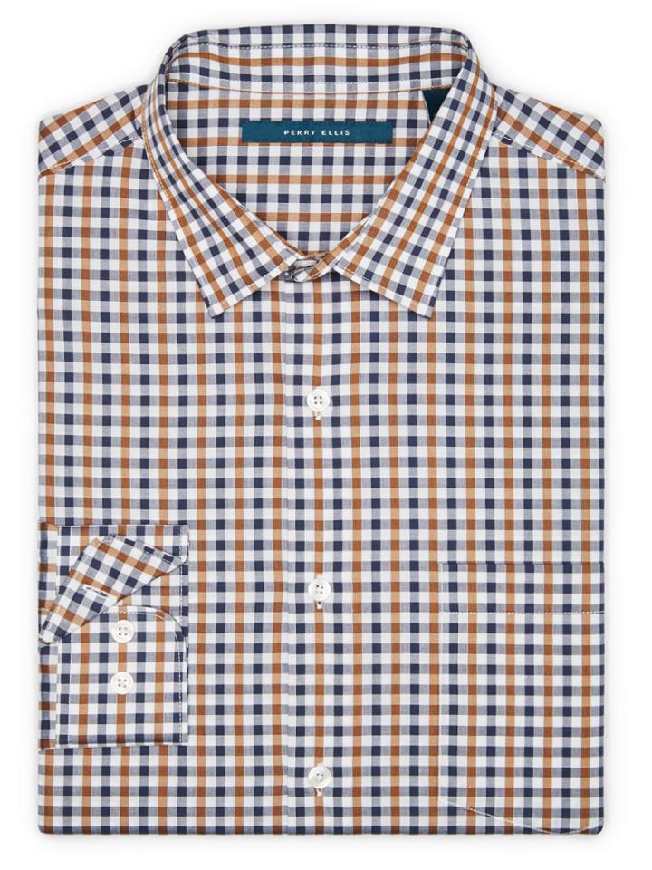 Perry Ellis Regular Fit Check Pattern Shirt