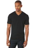 Perry Ellis Short Sleeve Stripe V-neck