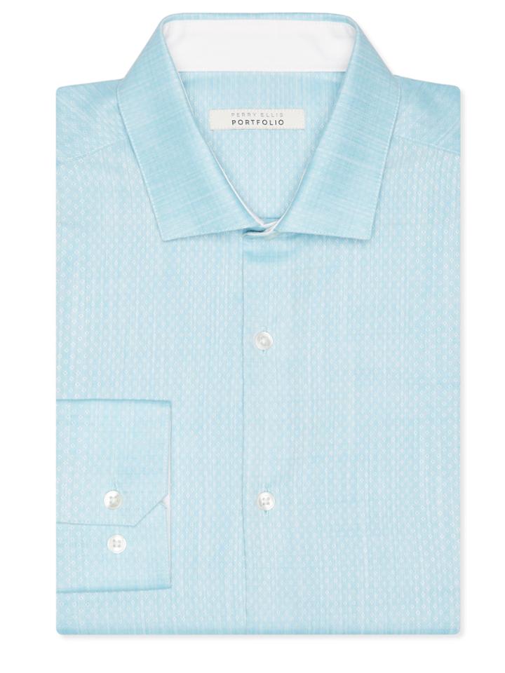Perry Ellis Very Slim Diamond Dobby Dress Shirt