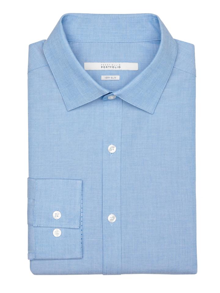 Perry Ellis Very Slim Tonal Portfolio Dress Shirt
