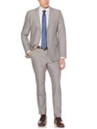 Perry Ellis 2 Piece Slim Fit Striped Grey Suit