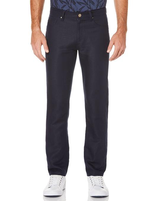 Perry Ellis Slim Fit Lightweight Linen Casual Pant