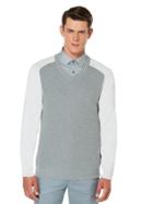Perry Ellis Colorblock V-neck Sweater