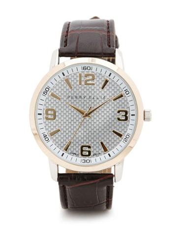 Perry Ellis Perry Ellis Portfolio Crocodile Band Watch