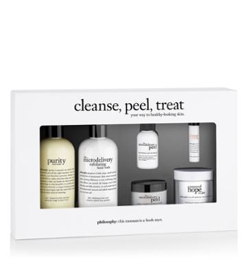 Philosophy Cleanse, Peel, Treat Kit,purity Made Simple One-step Facial Cleanser,