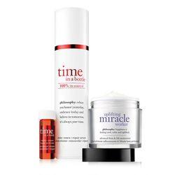 Philosophy Time In A Bottle Daily Age-defying Serum And Uplifting Miracle Worker Moisturizer,better Together: Time Duo
