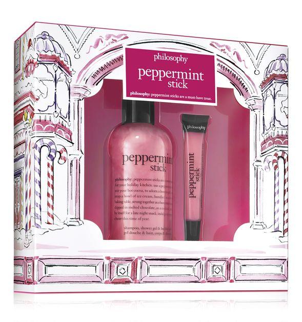 Philosophy Lip Shine And Shampoo, Shower Gel & Bubble Bath,peppermint Stick Duo