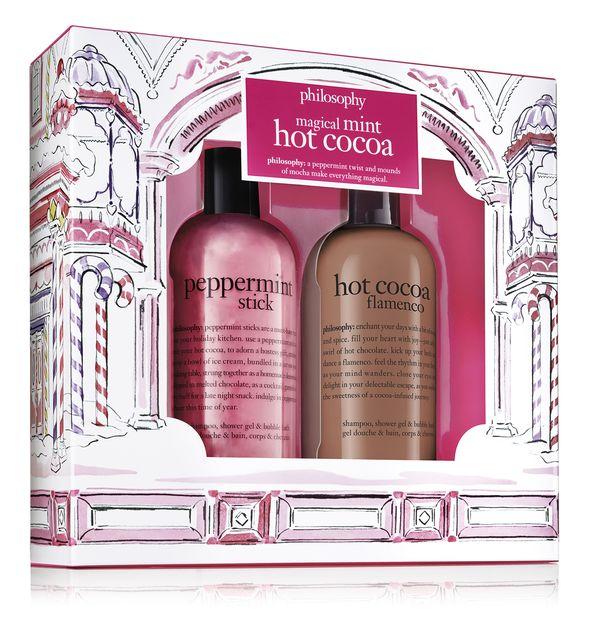 Philosophy Hot Cocoa Flamenco Shampoo, Shower Gel &peppermint Stick Shampoo, Show
