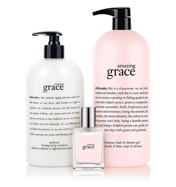 Philosophy Amazing Grace Shampoo, Shower Gel & Bubble Bath, Firming Body Emulsion
