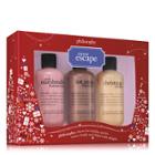 Philosophy 6 Oz Pink Marshmallow Buttercream, Hot Cocoa, And Christmas Cookie Shampoo, Shower Gel & Bubble Bath,sweet Escape Trio