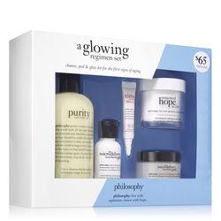 Philosophy Cleanse, Peel & Glow Kit For The First Signs Of Aging,a Glowing Regimen Set