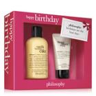Philosophy Vanilla Birthday Cake Shampoo, Bath & Shower Gel 8 Oz. And Sweet Creamy Frosting Body Lotion 2 Oz.,happy Birthday