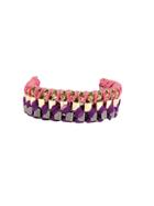 Adia Kibur Chiffon And Crystal Box Chain Bracelet