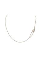 Kristin Cavallari For Glamboutique Silver Safety Pin Necklace