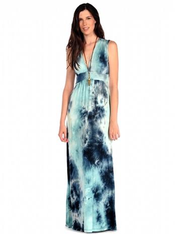 Veronica M Vneck Sleeveless Maxi Dress