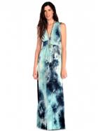 Veronica M Vneck Sleeveless Maxi Dress