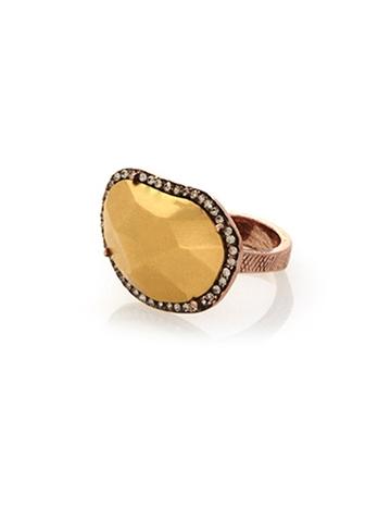 House Of Harlow 1960 Jewelry Horizontal Sahara Sara Sand Ring