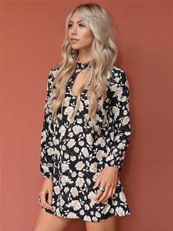 West Coast Wardrobe All About You Floral Dress In Black