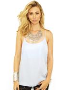 West Coast Wardrobe Elsey Racerback Tank In Light Wash