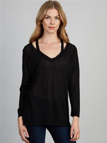 525 America Open V Neck Top