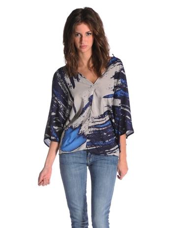 Ramona La Rue Mia Top In Blue Peacock