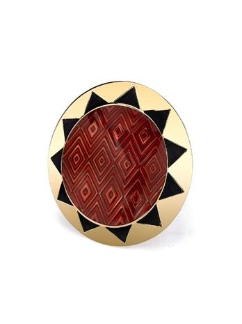 House Of Harlow 1960 Jewelry Epoxy Sun Cocktail Ring