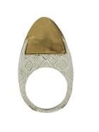 House Of Harlow 1960 Jewelry Dome Slice Ring