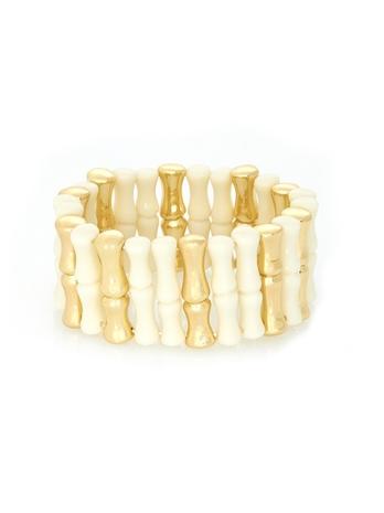 Rose Pierre Bamboo On The Beach Stretch Bracelet