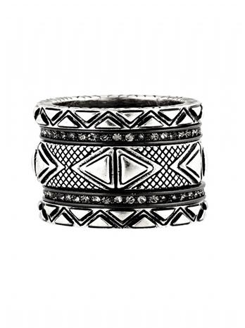 House Of Harlow 1960 Jewelry Mesa Stack Rings Silver