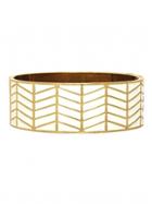 House Of Harlow 1960 Jewelry Enameled River Cuff White