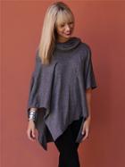 West Coast Wardrobe Drifter Poncho In Dark Grey