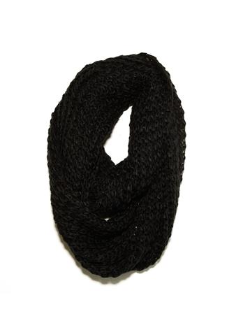 Paula Bianco Chunky Infinity Scarf In Black
