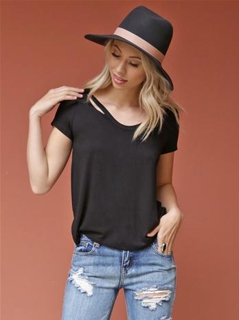 West Coast Wardrobe Stressed Out Vintage Tee In Black