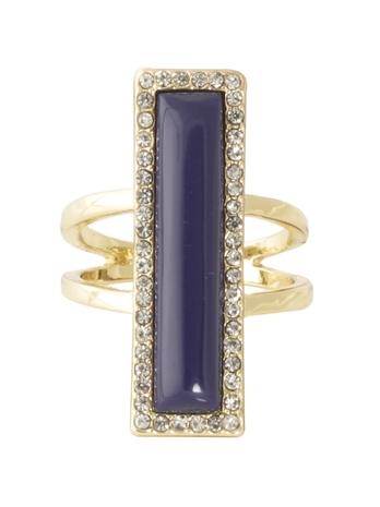 House Of Harlow 1960 Jewelry Illuminating Rectangle Ring