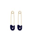Kristin Cavallari For Glamboutique Safety Pin Earrings In Blue